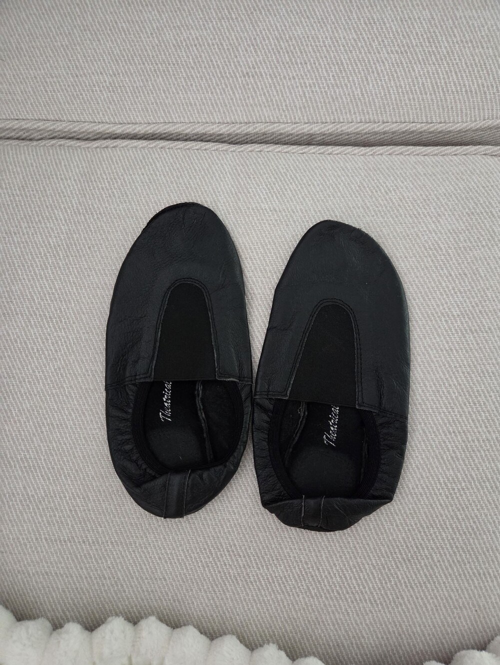 Kids Black Slip-On Dance Loafers